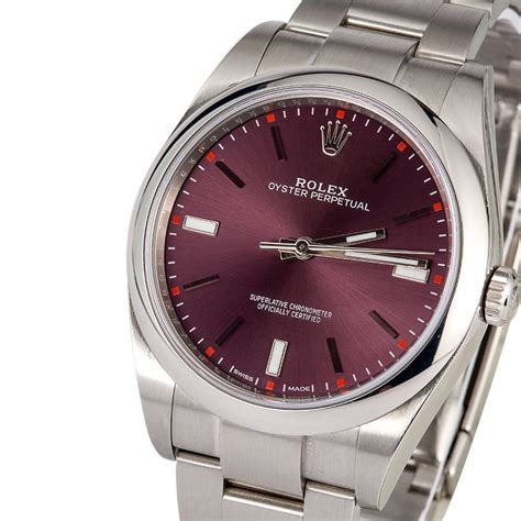 rolex perpetual 39 red grape|rolex oyster case review.